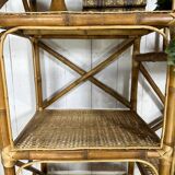 Bamboo and rattan shelf