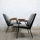 Pair of "Robert" armchairs by Pierre Guariche for Meurop 1960s