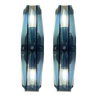 Pair of wall lights attributed to Veca for Fontana Arte, 70s