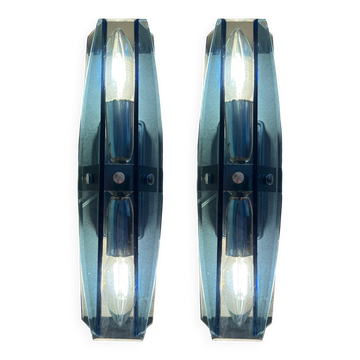 Pair of wall lights attributed to Veca for Fontana Arte, 70s
