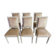 Suite of 6 Louis XVI style chairs in embossed velvet