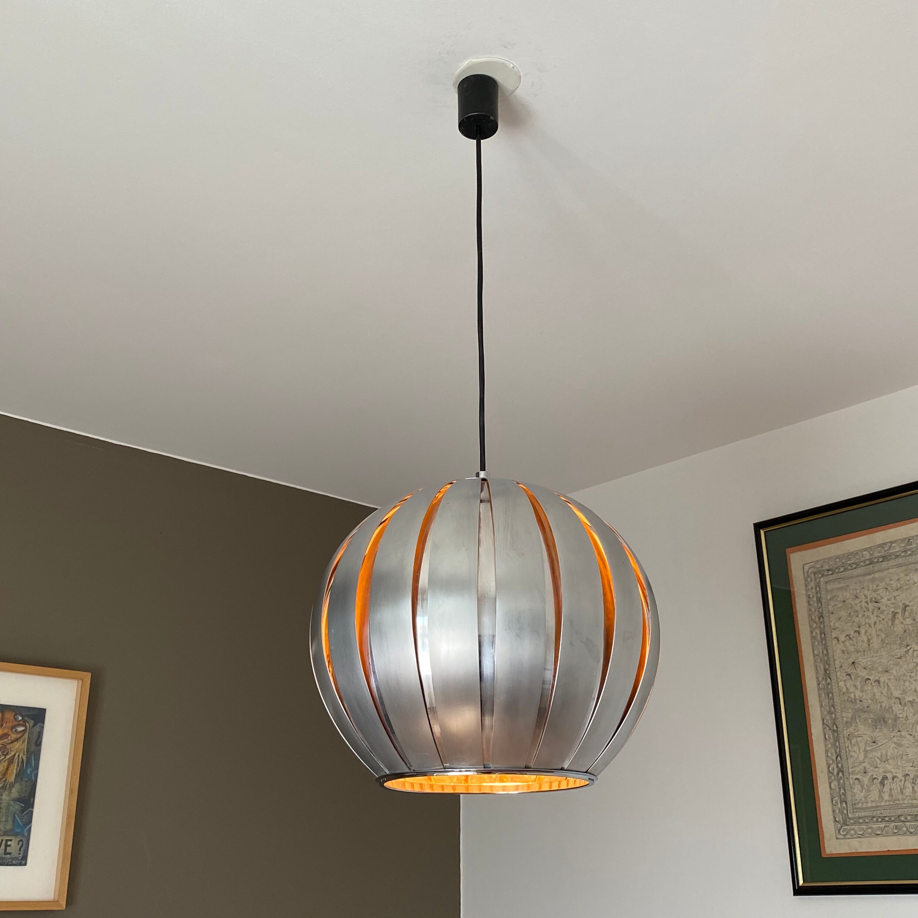 Suspension Henri Mathieu in curved aluminium