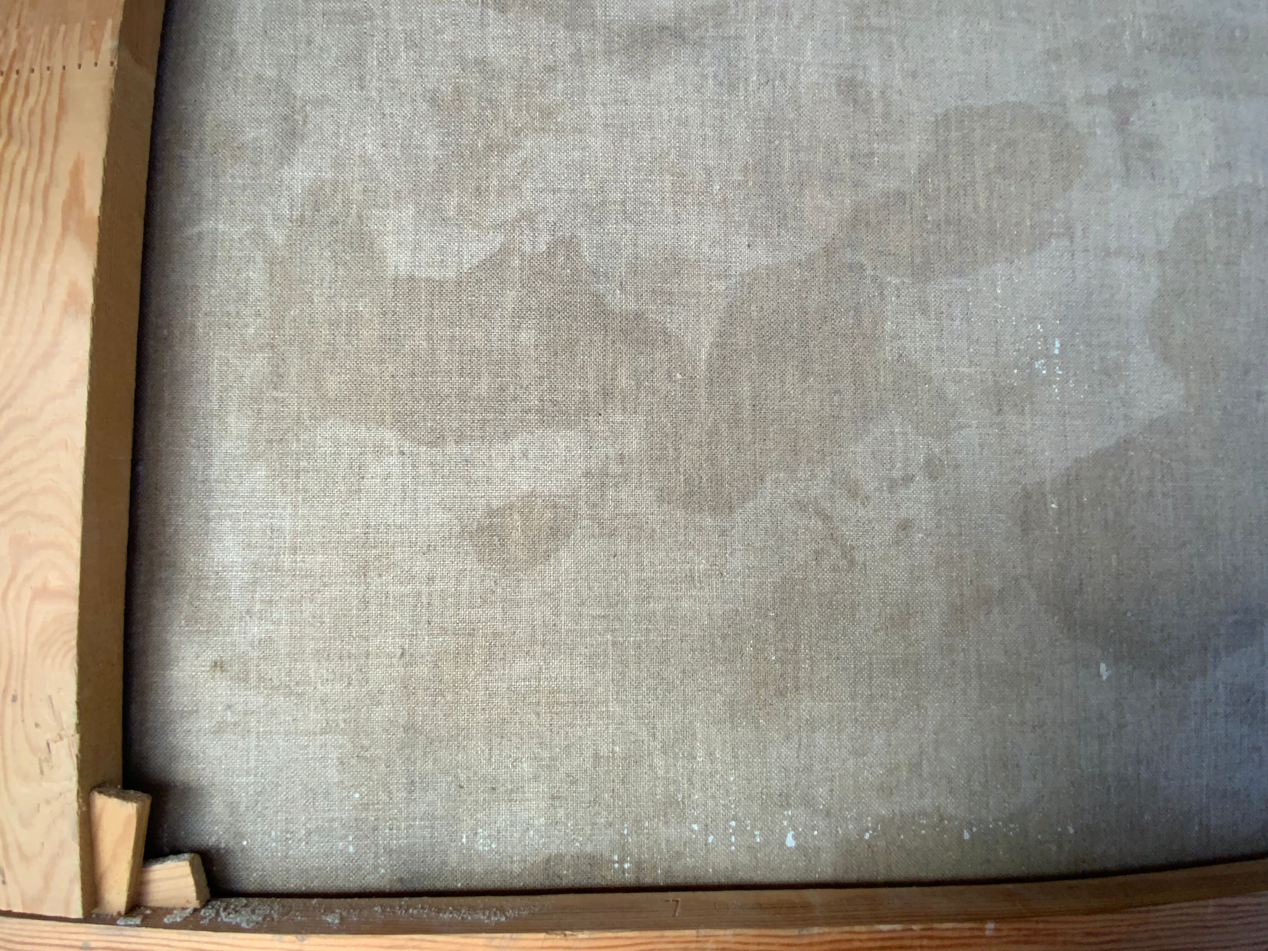 Vintage oil on canvas by S.Ekengren Architectural Landscape at Cadaques