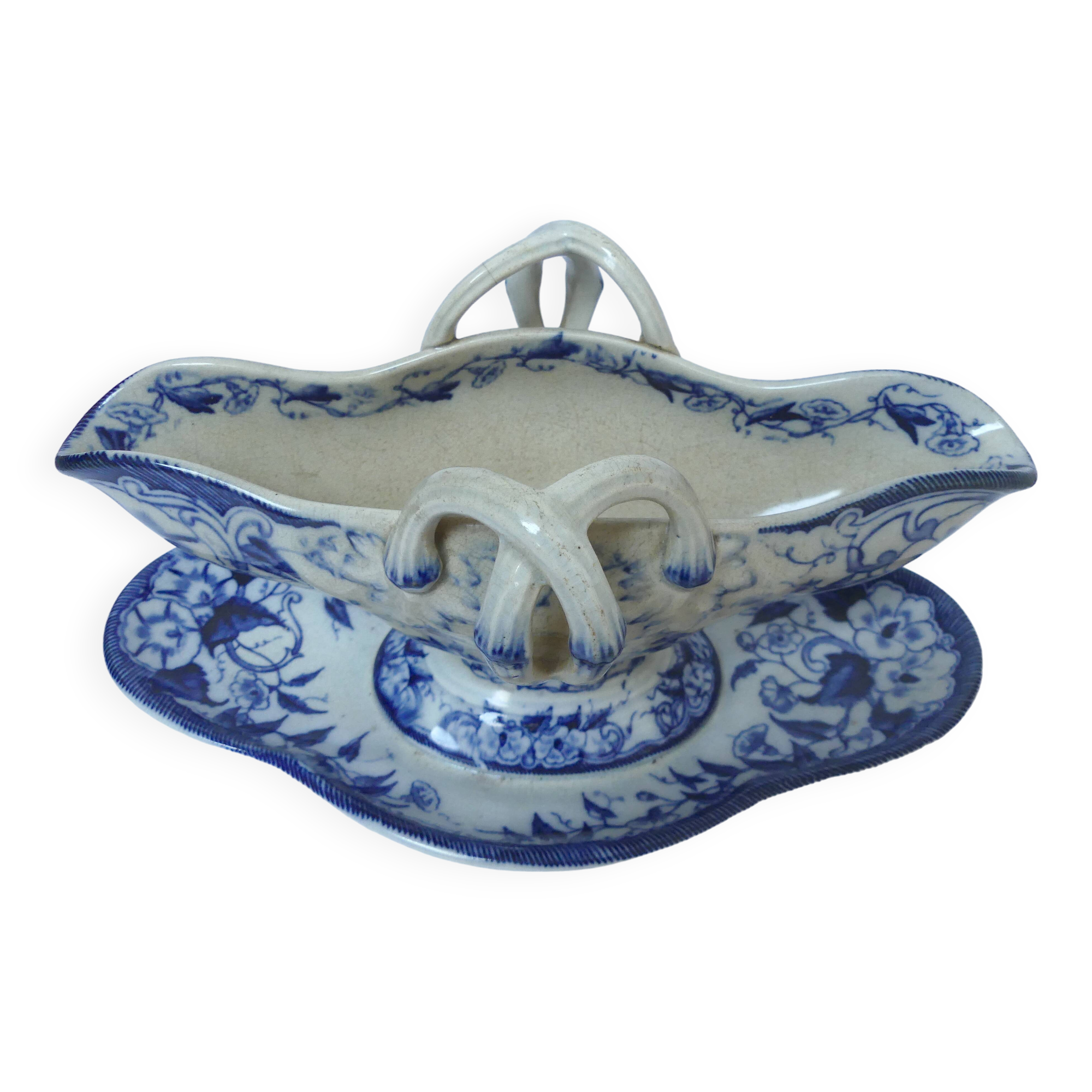 Creil Montereau Flora Sauceboat