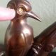Frajou - Pair of Bookends with Birds, Woodpecker & Portor Marble
