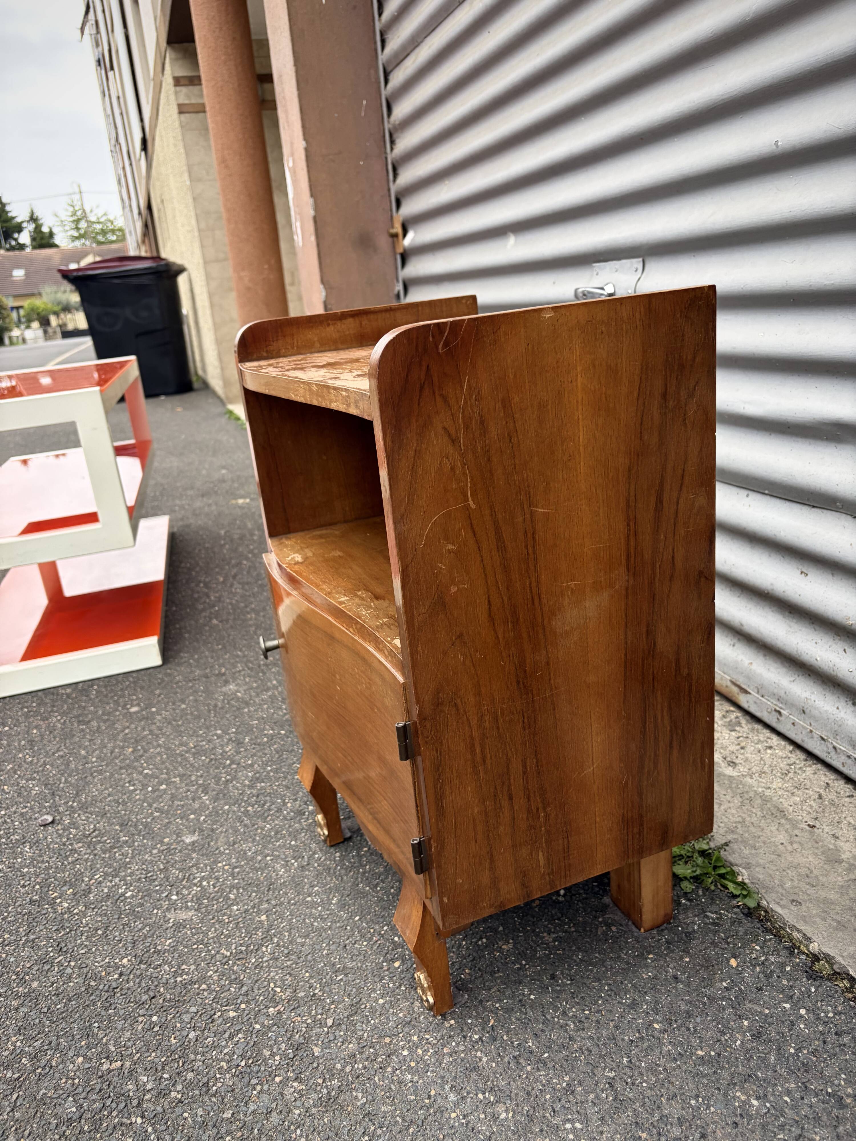Magnificent Vintage Art Deco Bedside Table from the 1940s | Nightstand to Restore