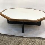 Vintage coffee table wenge hexagon 1960