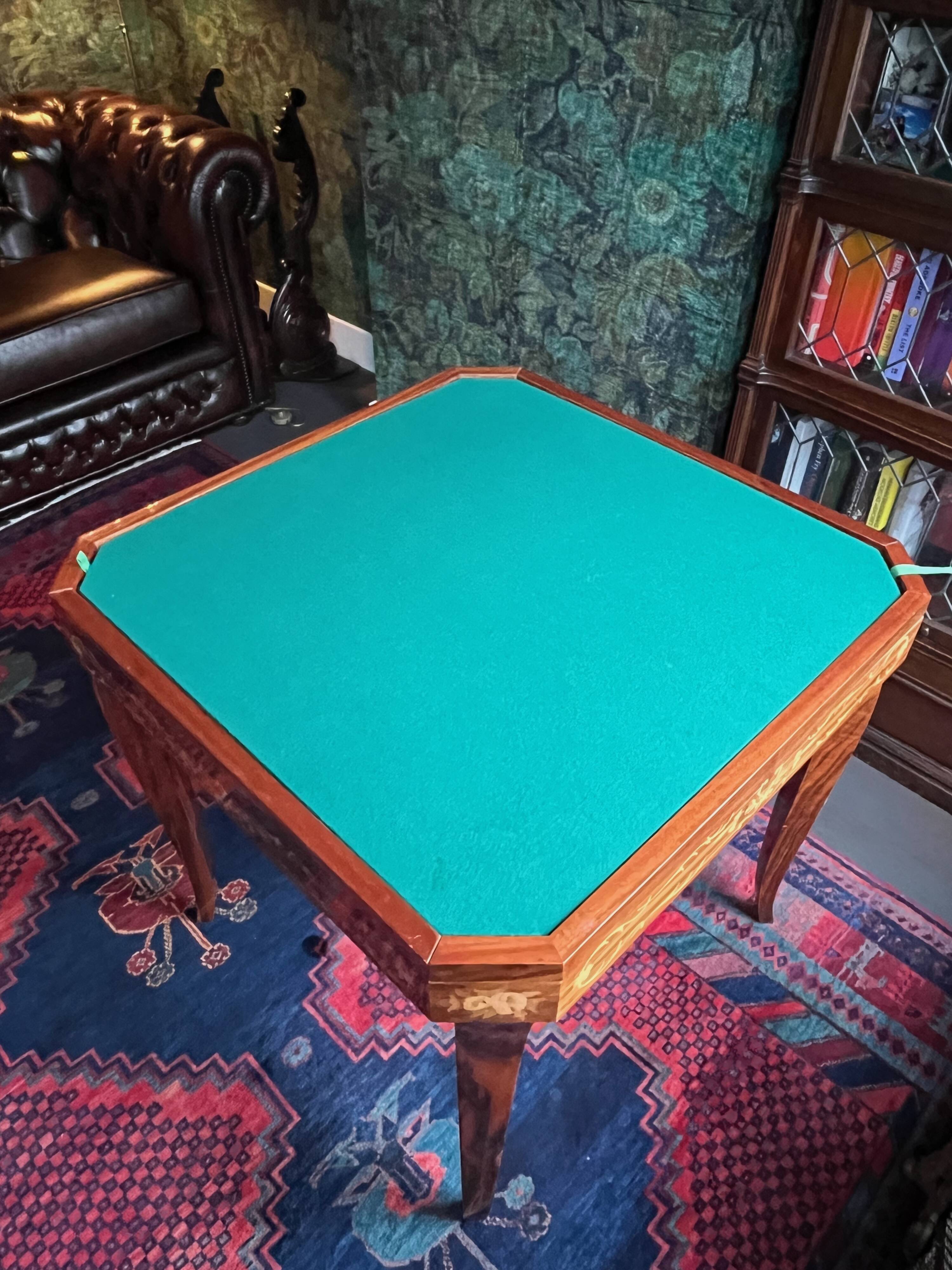 Mid-Century Italian Marquetry Multi-Game Table in Walnut & Mahogany, c. 196