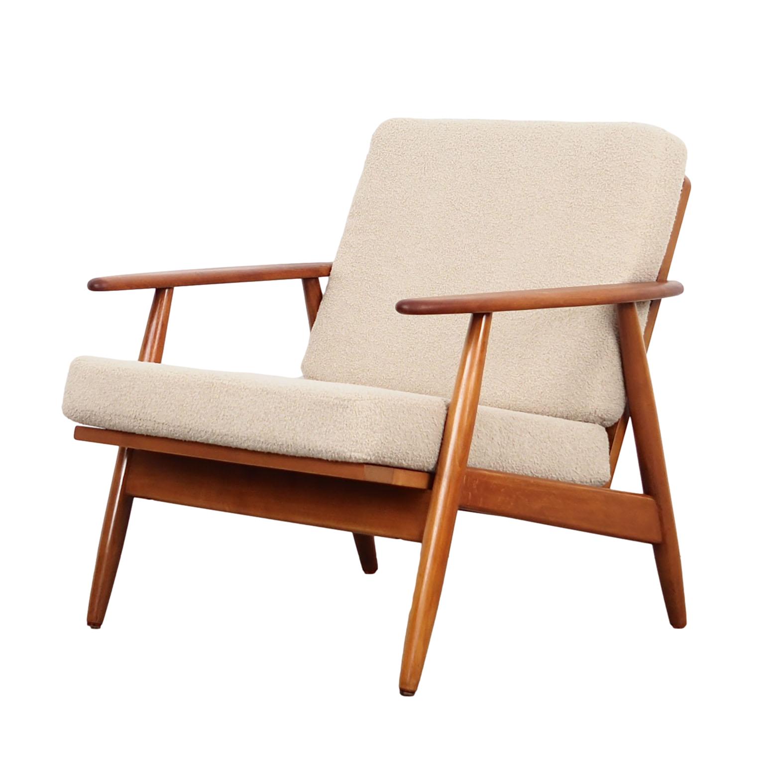 Beech armchair, Danish design, 1970s, production: Denmark