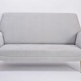 Reupholstered Grey Italian Mid-Century Modern sofa by Gigi Radice for Minotti