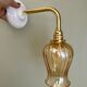 Vintage tulip angled wall light in amber glass