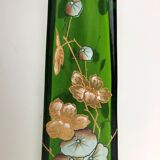 Large enamelled glass vase