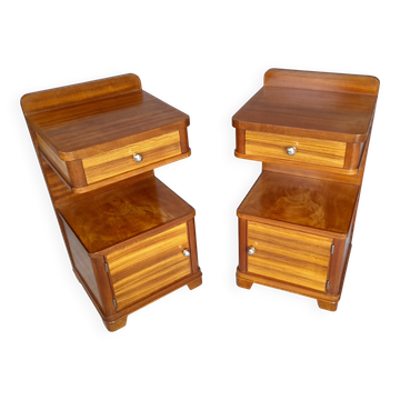 Art Deco bedside tables in pairs