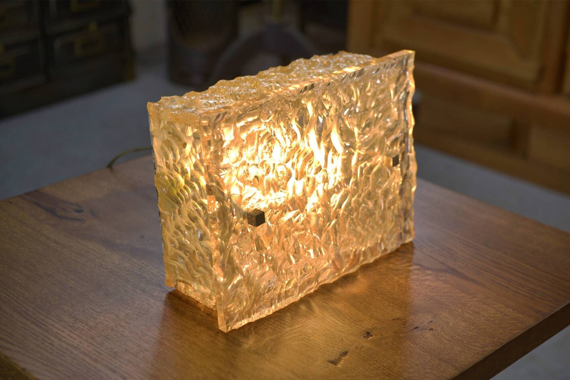 Wall light in resin by Pierre Disderot for Dallux 1960s