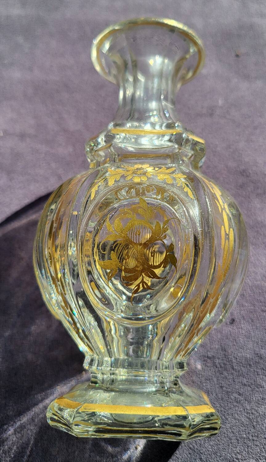 Flacon en cristal orientaliste XIX eme