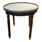 Coffee table with a marble top, known as "bouillotte".