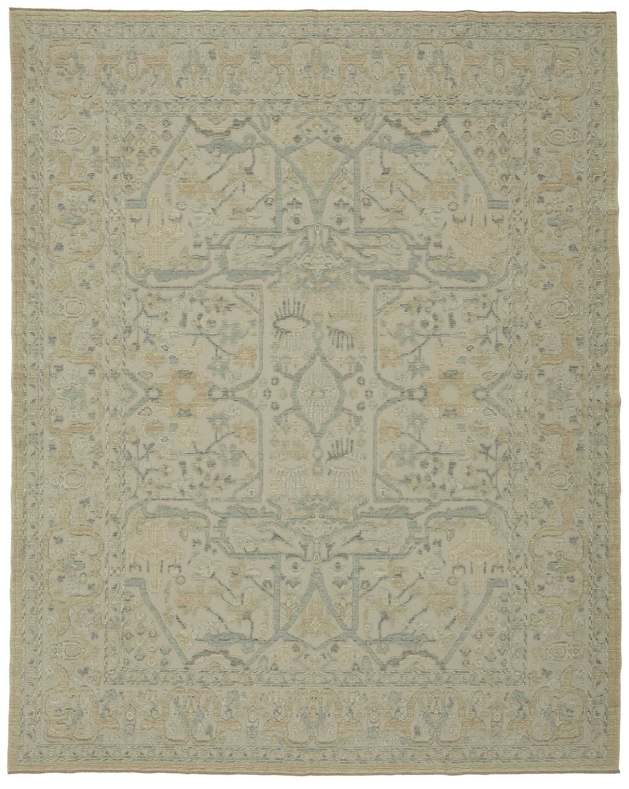 Turkish Handcrafted Loom Oushak Rug 277 cm x 345 cm