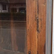 Old wooden glazed cabinet