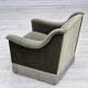 Fauteuil danois des années 1970, velours vert d'origine, bois de hêtre.