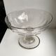 Compotier corbeille à fruit en verre moulé début XXème