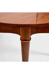 Table à manger ronde en bois, Italie, années 1960