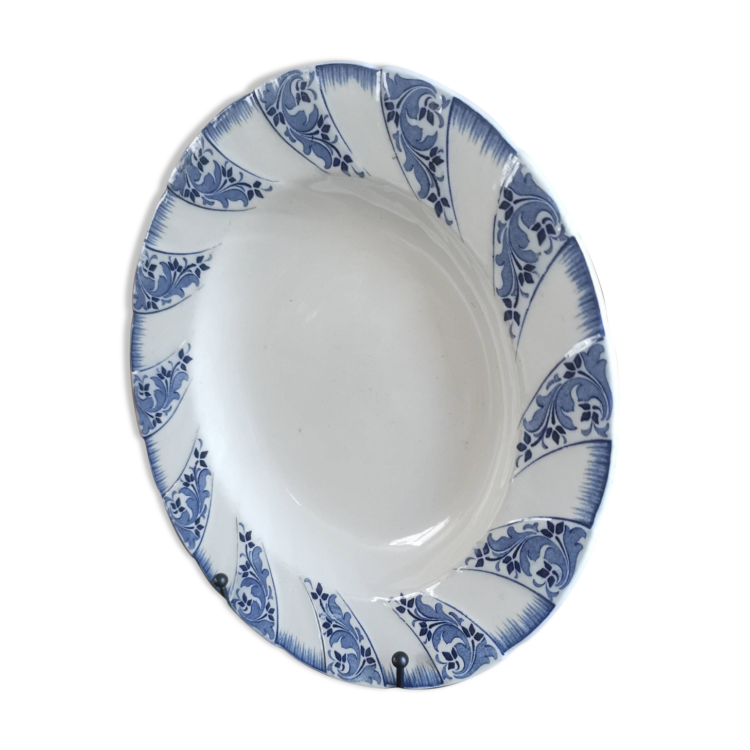 Old Vermont and Blanchet iron earthenware dish