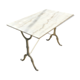 White marble bistro table