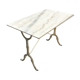 White marble bistro table