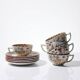 Sarreguemines tea service - Kyoto - antique 5 cups 6 saucers in Japanese style