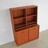 Bibliothèque en teck vintage avec rangement