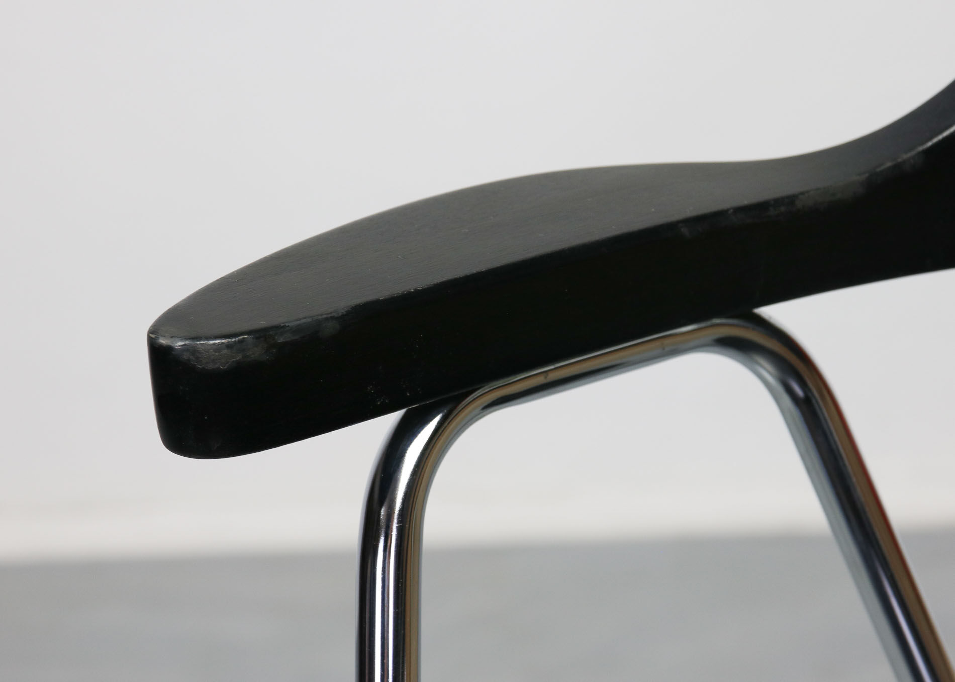 Black model 4455 dining armchairs by Niko Kralj