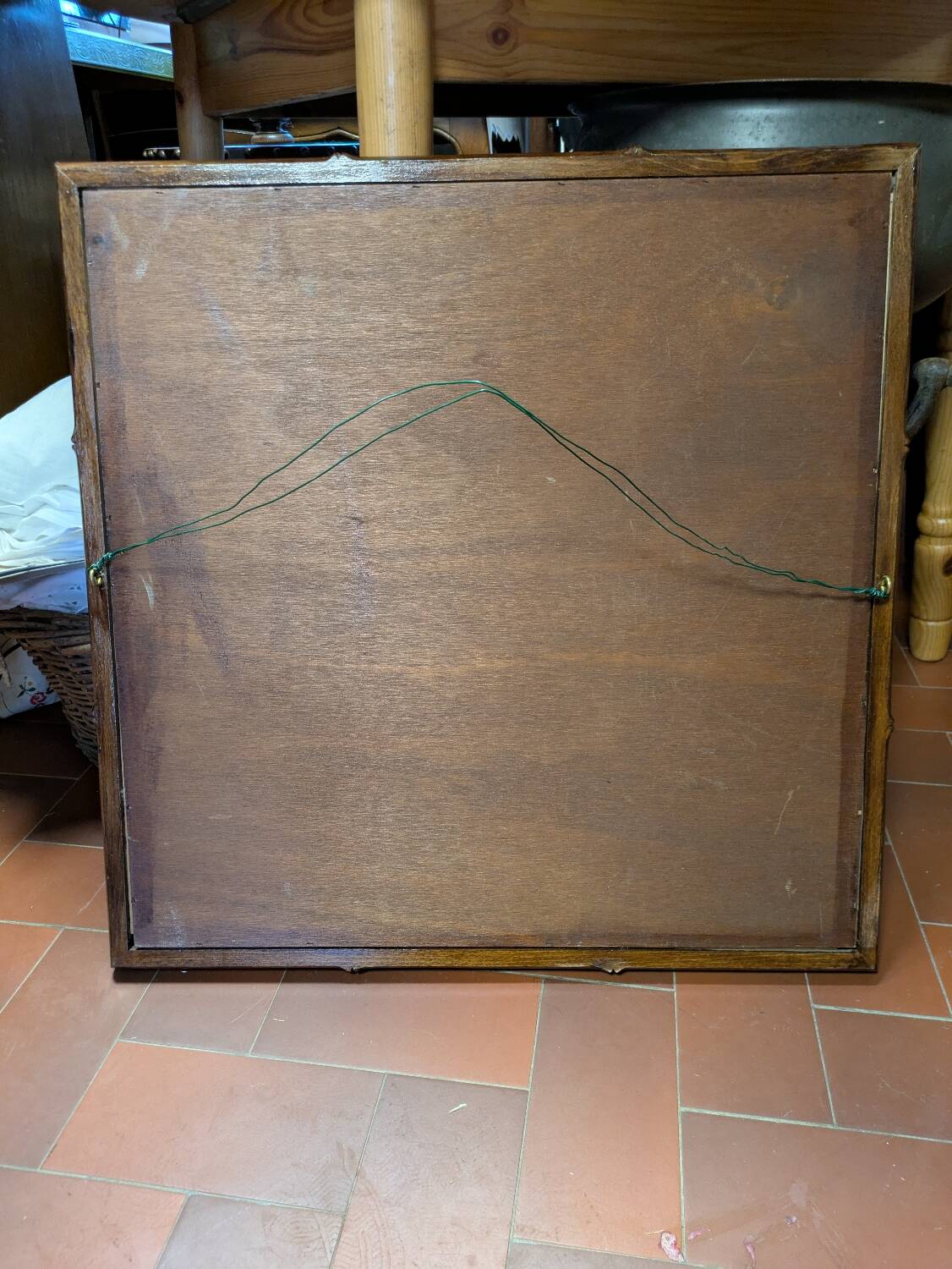 Bamboo rattan mirror