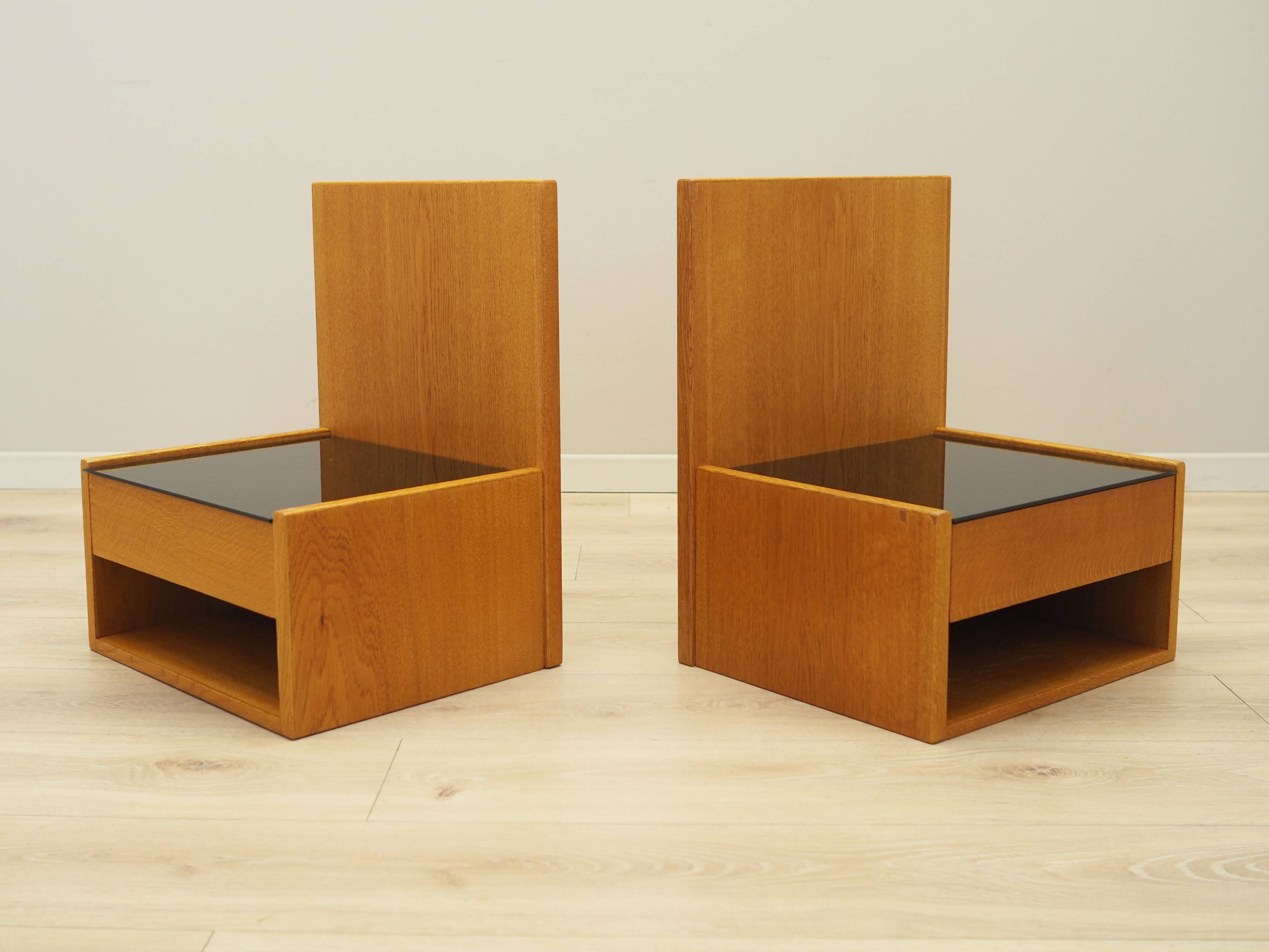Set of hanging bedside cabinets, Danish design, 1960s, designer: Hans J. We