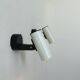 Pair of vintage adjustable wall lights, white metal, France 1970