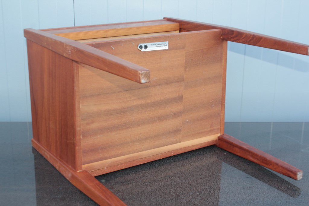 Danish design teak bedside table Poul Hundevad