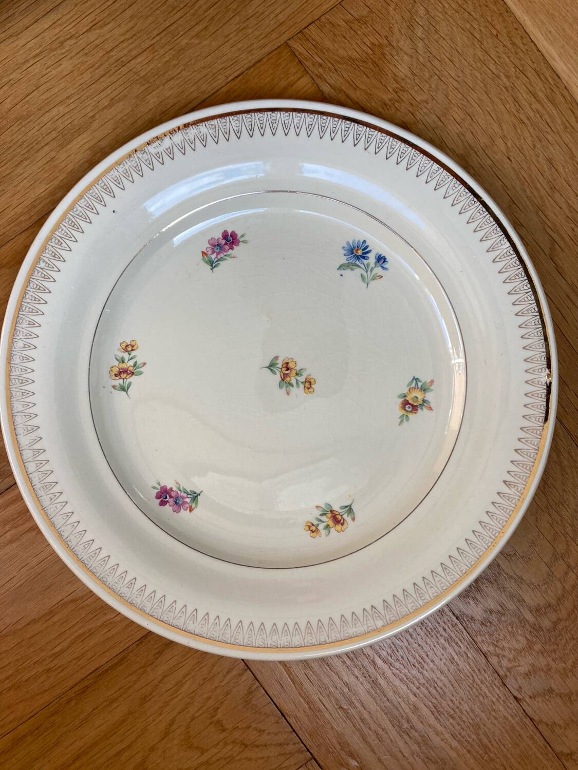 Ceranord St Amand flower dessert plates