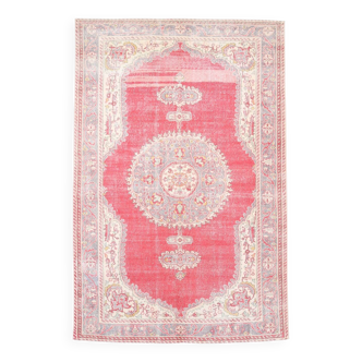 Red & Cream Classic Turkish Vintage Rug, 205x310Cm