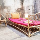 Vintage rattan bed