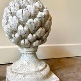 Ornamental artichoke in bleached concrete