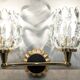 Set of 4 double Art Deco wall lights in Murano glass, France circa 1930.