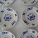 6 Sarreguemines Aubusson plates 429112 blue flowers faience