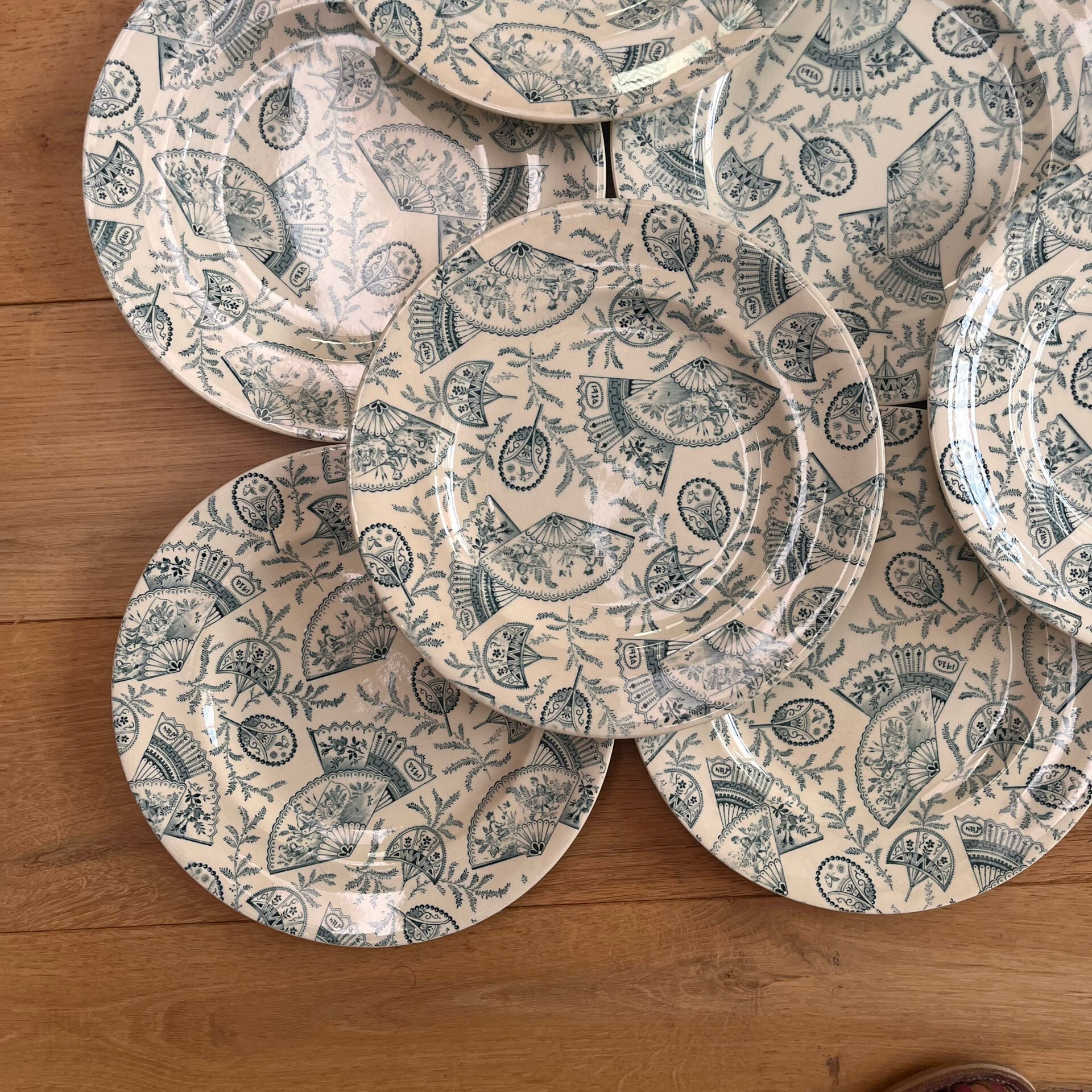 12 assiettes Terre de fer Longwy