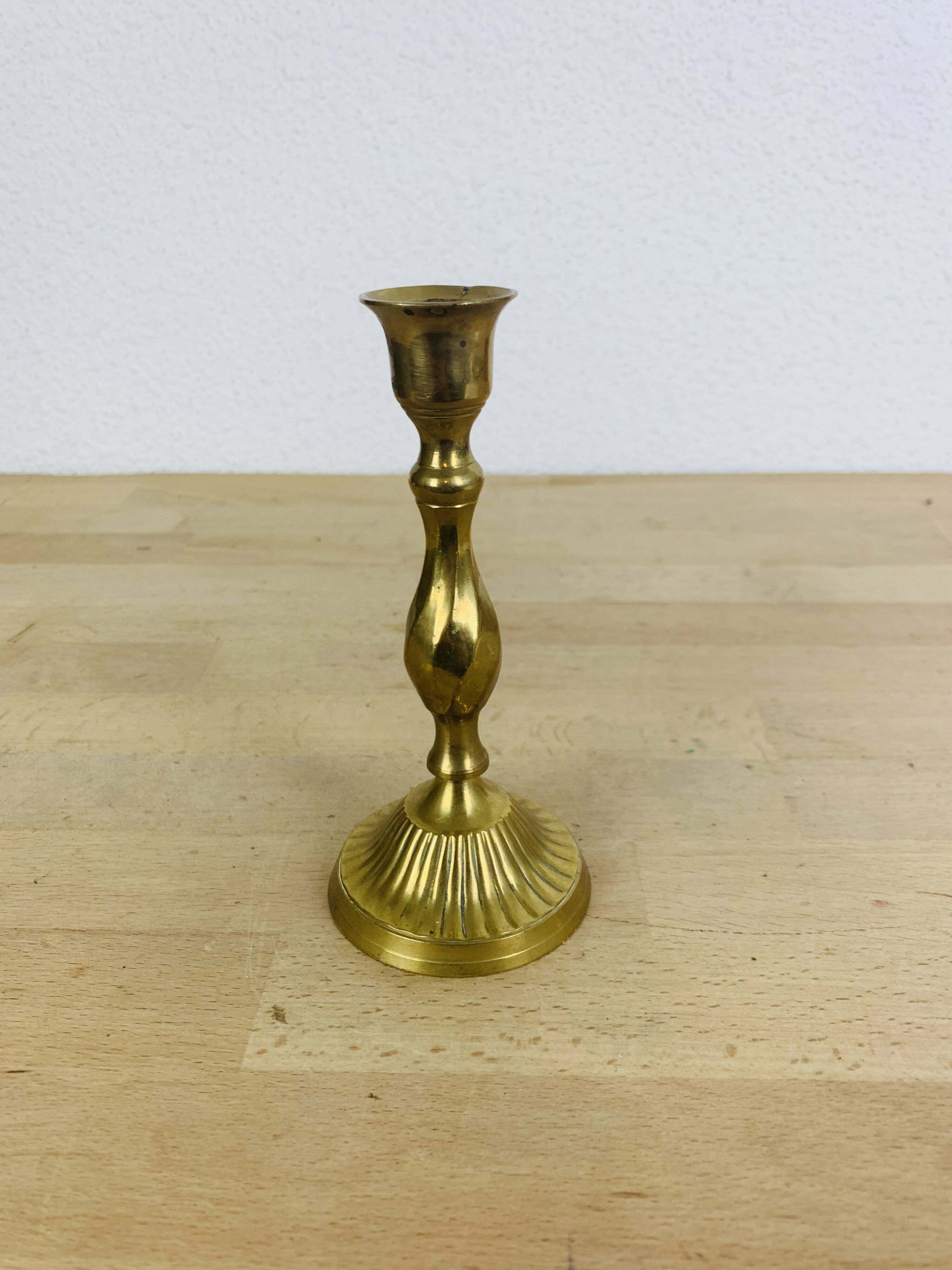 Bougeoir laiton doré vintage
