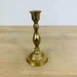 Vintage gold brass candle holder