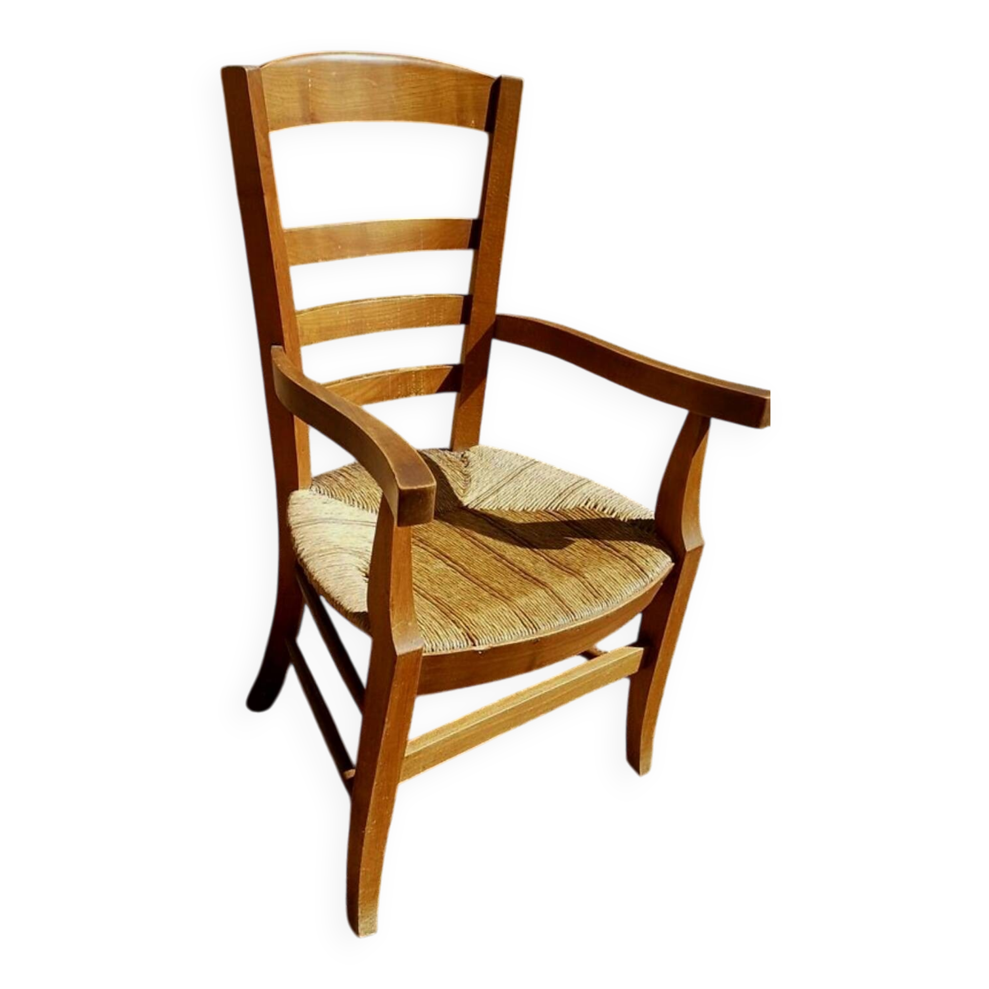 Fauteuil ancien assise paillée