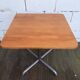 Square bistro table with metal legs