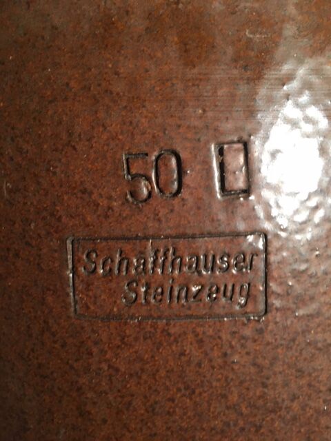 Old sauerkraut pot in sandstone 50 liters