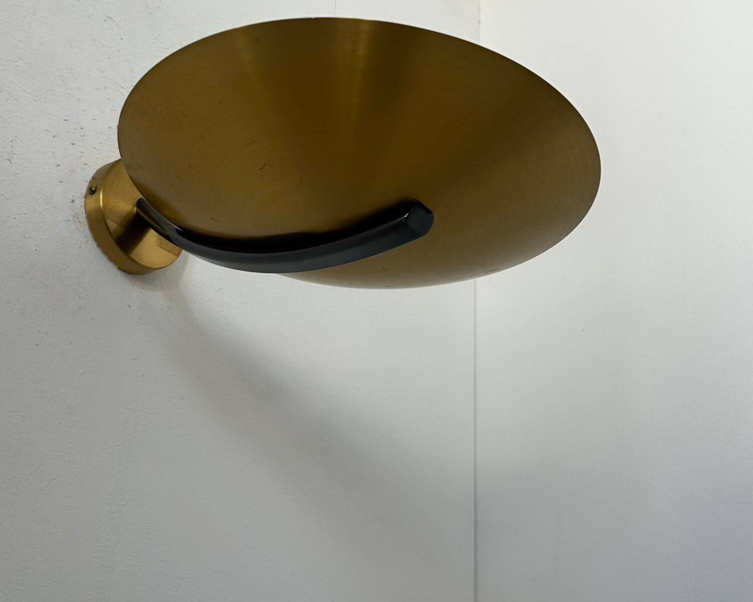 Pair of vintage brass wall lights, France 1970