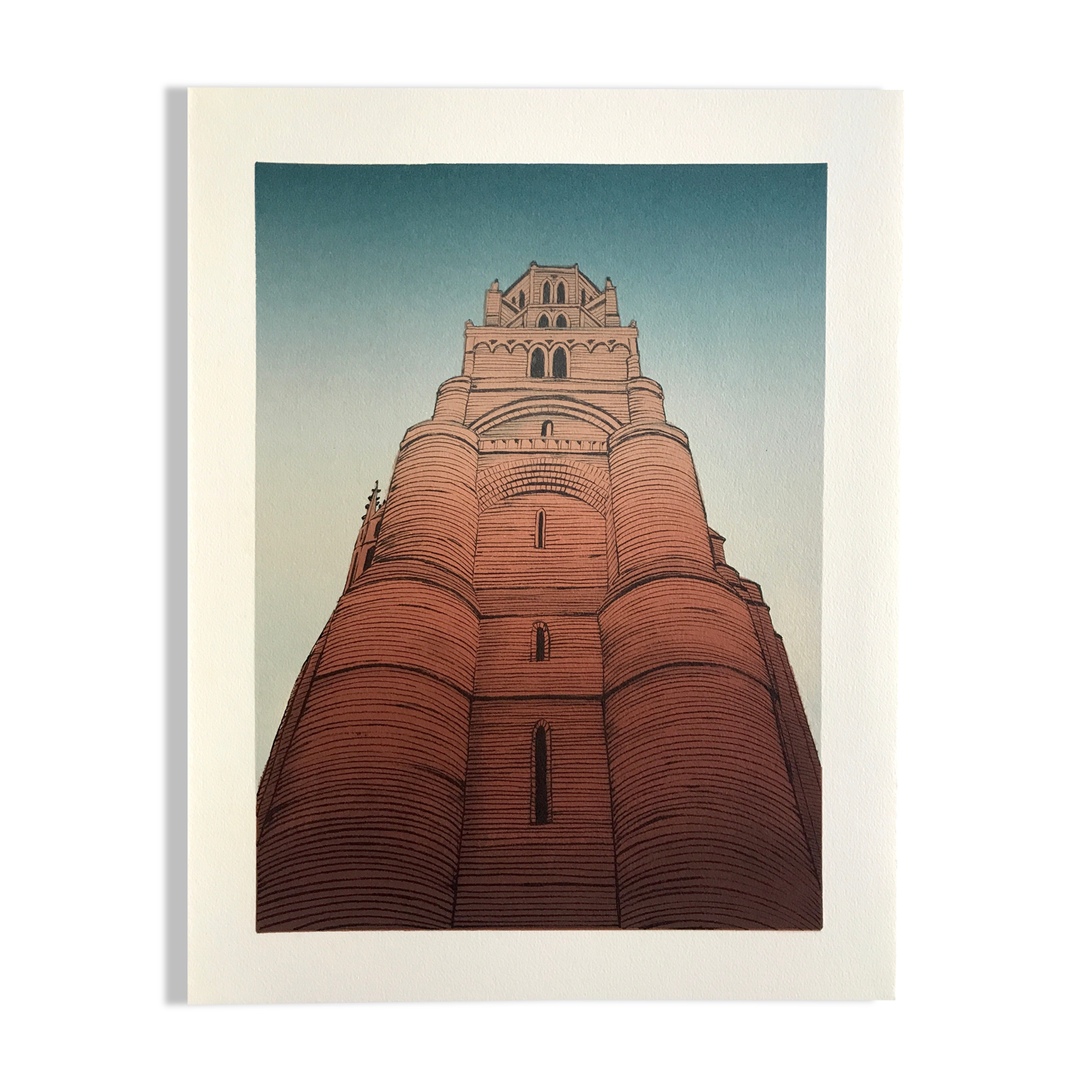 original lithograph by alain le foll, albi, 1978