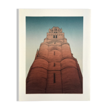 original lithograph by alain le foll, albi, 1978